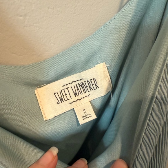 Sweet Wanderer Light Blue Midi Dress - Picture 3 of 3